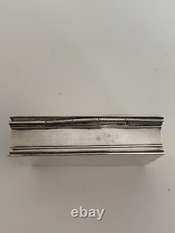 Old solid silver snuff box by silversmith Henin and Co.