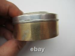 Old solid silver snuffbox, 127 g, miniature pop art antique snuff box
