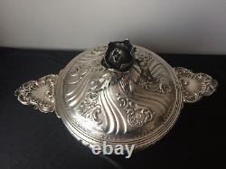 Old solid silver vegetable dish in Paris
