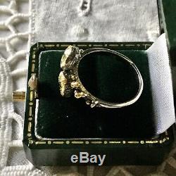 Original Old Ring Design Peridot Silver, Gold Finish