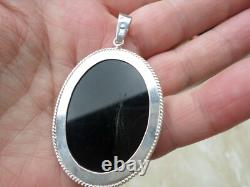 PENDANT - Antique Cameo in Old Glass Paste - Solid Silver 925