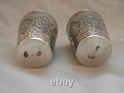 Pair D Old Small Cuplets Silver, Persian, Late XIX Or Early XX