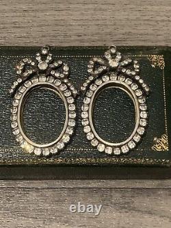 Pair Of Antique Silver Miniature Door Medallions XVIII Th