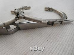 Pair Old Slave Bracelet Sterling Silver Vintage Africa Tuareg 72grs Bb37