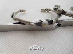 Pair Old Slave Bracelet Sterling Silver Vintage Africa Tuareg 72grs Bb37