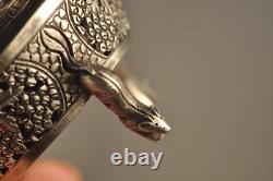 Pair of Antique Chinese Silver Salt Cellars