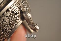 Pair of Antique Chinese Silver Salt Cellars