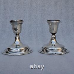 Pair of Solid Silver 835 Candle Holders Netherlands Holland 1967 Antique Vintage Candle Holders