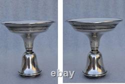 Pair of Solid Silver 835 Candle Holders Netherlands Holland 1967 Antique Vintage Candle Holders