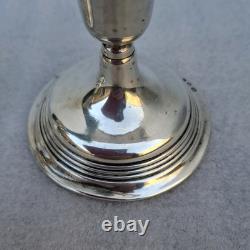 Pair of Solid Silver 835 Candle Holders Netherlands Holland 1967 Antique Vintage Candle Holders