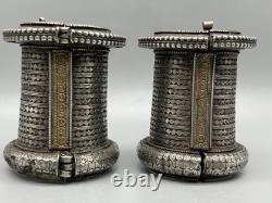 Pair of ancient bracelets in solid silver, antique style 606 grams Sindhi