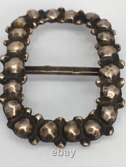 Pair of large antique shoe buckles in solid silver