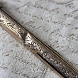 Pencil Holder Fountain Pen Large SILVER Pencil Agate Seal Antique Late 18th Century