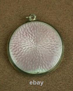 Pendant Ancient Silver Wallet Massif Vermeil Email Emaille Art Nouveau