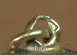 Pendant Ancient Silver Wallet Massif Vermeil Email Emaille Art Nouveau