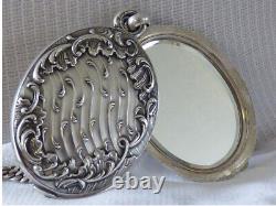 Pendant Mirror Old Art New Silver Chain Jumper Punches Weight 49,90g