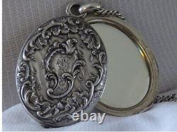 Pendant Mirror Old Art New Silver Chain Jumper Punches Weight 49,90g