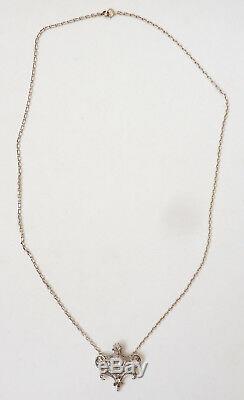 Pendant Necklace Or Massive + Silver + Diamond Jewel Old Gold Necklace Diamond