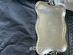 Plates Old Solid Silver 323gr 230mm170mm