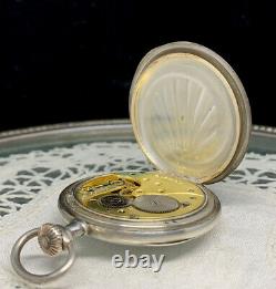 Pocket Watch Silver Case Old Omega Holy Antique Silver Pocket Watch