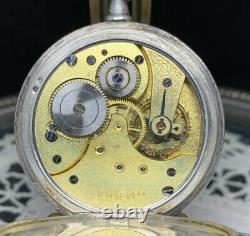 Pocket Watch Silver Case Old Omega Holy Antique Silver Pocket Watch