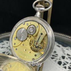 Pocket Watch Silver Case Old Omega Holy Antique Silver Pocket Watch