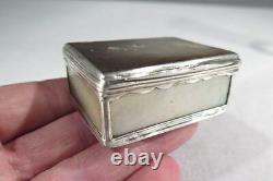 Pretty Old Box Tabatiere Silver And Pearl XVIII Louis XV