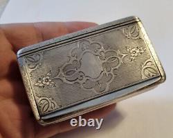 Pretty Tapatiere Ancient Silver Massive Antique Solid Silver Snuff Box