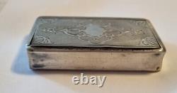 Pretty Tapatiere Ancient Silver Massive Antique Solid Silver Snuff Box