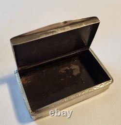 Pretty Tapatiere Ancient Silver Massive Antique Solid Silver Snuff Box