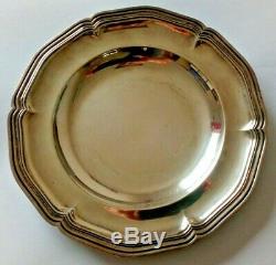 Puiforcat Old Bread Plates Silver Edge Net Sterling Silver