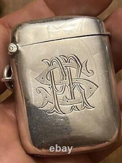 Pyrogen & Sterling Silver & Matchbox & English Work & Antique