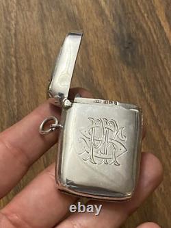 Pyrogen & Sterling Silver & Matchbox & English Work & Antique