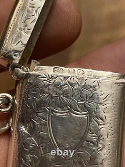 Pyrographic & Silver & Matchbox & English Work & Antique