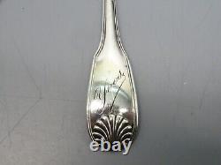 RARE ANCIENT SOLID SILVER PORRIDGE SPOON Minerva Hallmark FIRST NAME YVES D