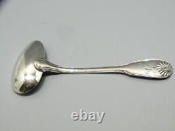 RARE ANCIENT SOLID SILVER PORRIDGE SPOON Minerva Hallmark FIRST NAME YVES D