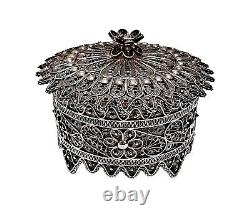 RARE! Solid Silver, Antique Jewelry Box, North African, 18th to 19th Century
