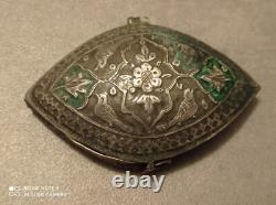 Rare 19th Century Ancient Box Persian Massive Niello Silver