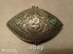 Rare 19th Century Ancient Box Persian Massive Niello Silver