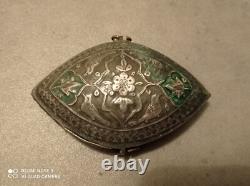 Rare 19th Century Ancient Box Persian Massive Niello Silver