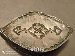 Rare 19th Century Ancient Box Persian Massive Niello Silver