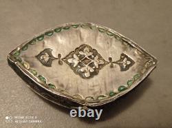 Rare 19th Century Ancient Box Persian Massive Niello Silver