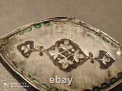 Rare 19th Century Ancient Box Persian Massive Niello Silver
