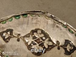 Rare 19th Century Ancient Box Persian Massive Niello Silver
