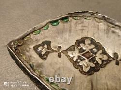 Rare 19th Century Ancient Box Persian Massive Niello Silver