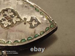 Rare 19th Century Ancient Box Persian Massive Niello Silver
