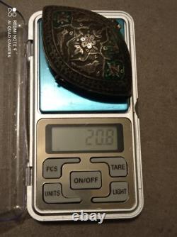 Rare 19th Century Ancient Box Persian Massive Niello Silver