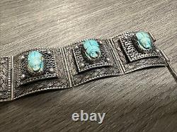 Rare Ancient Egyptian Scarab Silver Bracelet