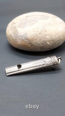 Rare Antique 19th Century Solid Silver Whistle