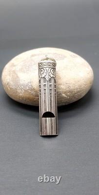 Rare Antique 19th Century Solid Silver Whistle
